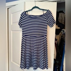 Size medium, blue and white striped white  house black market dress